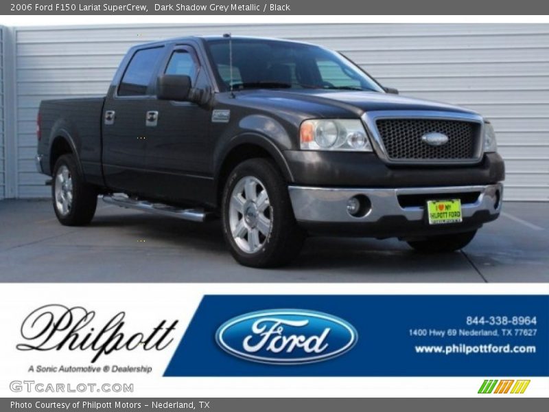Dark Shadow Grey Metallic / Black 2006 Ford F150 Lariat SuperCrew
