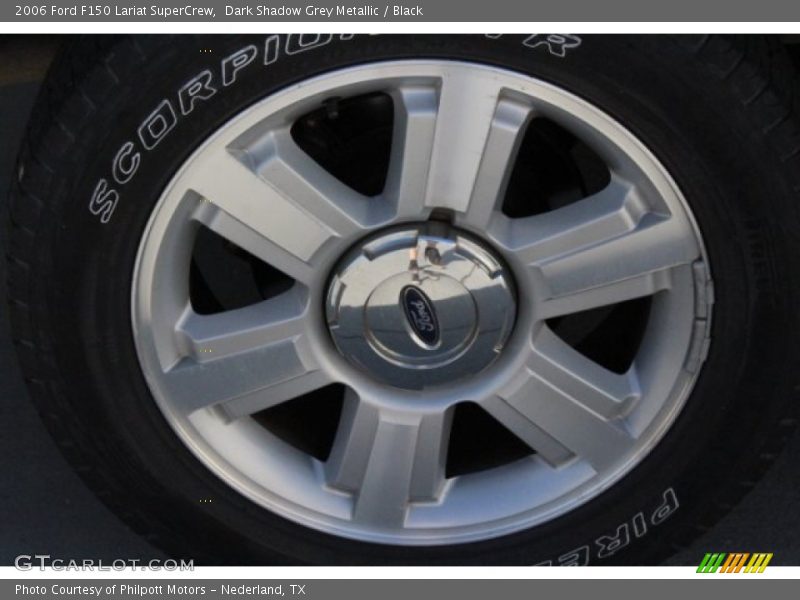 Dark Shadow Grey Metallic / Black 2006 Ford F150 Lariat SuperCrew