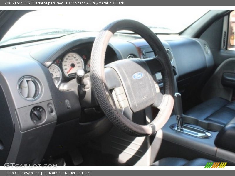 Dark Shadow Grey Metallic / Black 2006 Ford F150 Lariat SuperCrew