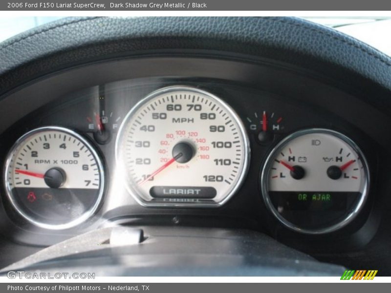 Dark Shadow Grey Metallic / Black 2006 Ford F150 Lariat SuperCrew