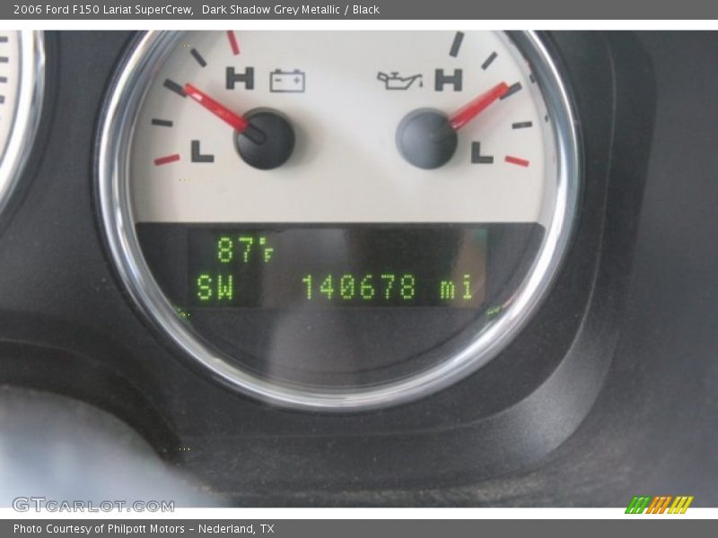 Dark Shadow Grey Metallic / Black 2006 Ford F150 Lariat SuperCrew