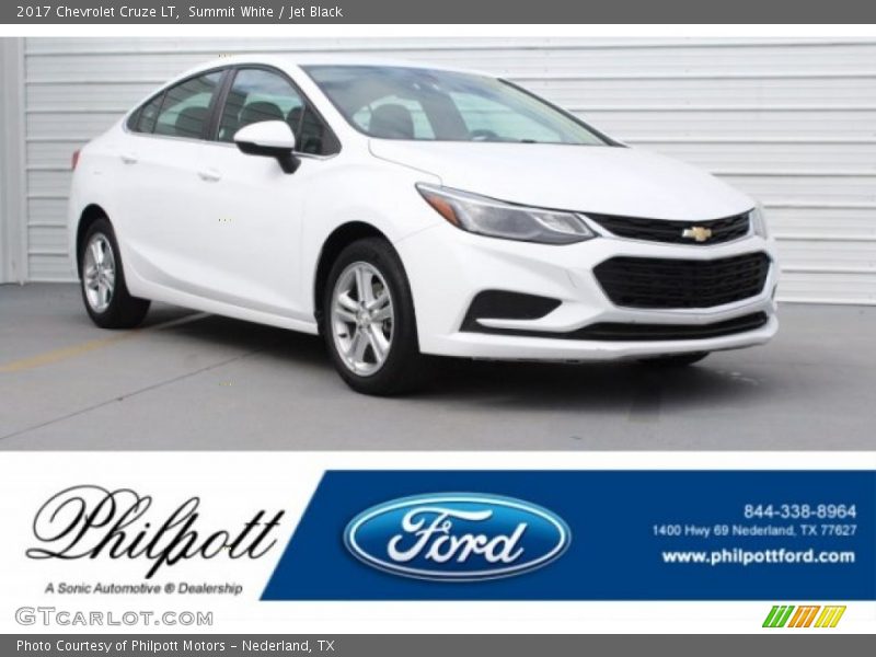 Summit White / Jet Black 2017 Chevrolet Cruze LT