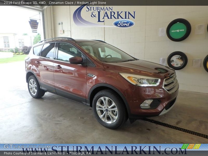 Cinnamon Glaze / Medium Light Stone 2018 Ford Escape SEL 4WD