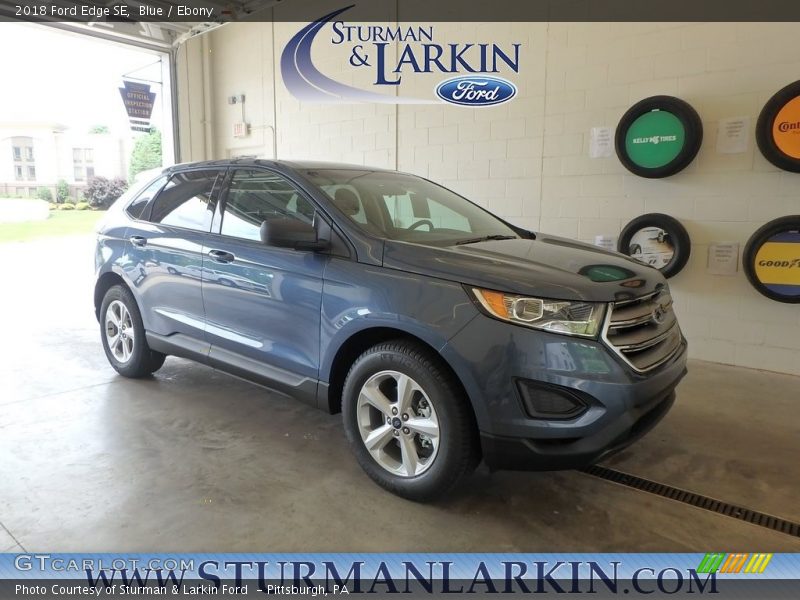 Blue / Ebony 2018 Ford Edge SE