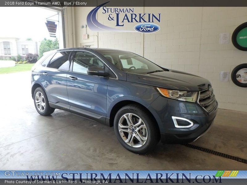 Blue / Ebony 2018 Ford Edge Titanium AWD