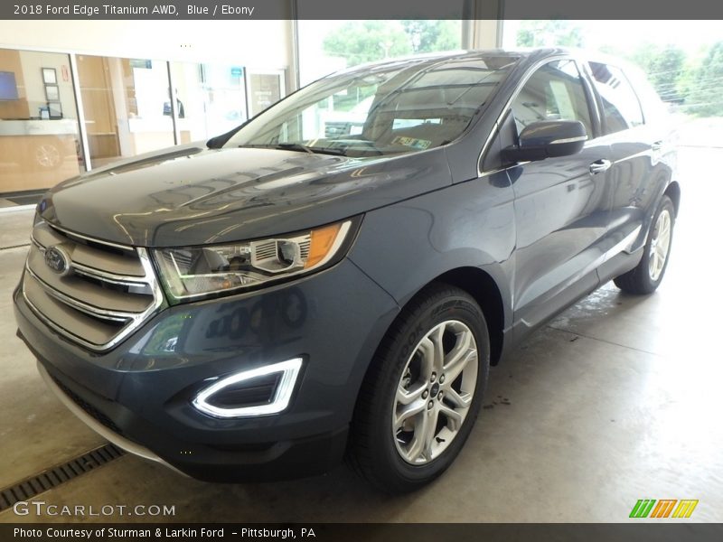 Blue / Ebony 2018 Ford Edge Titanium AWD