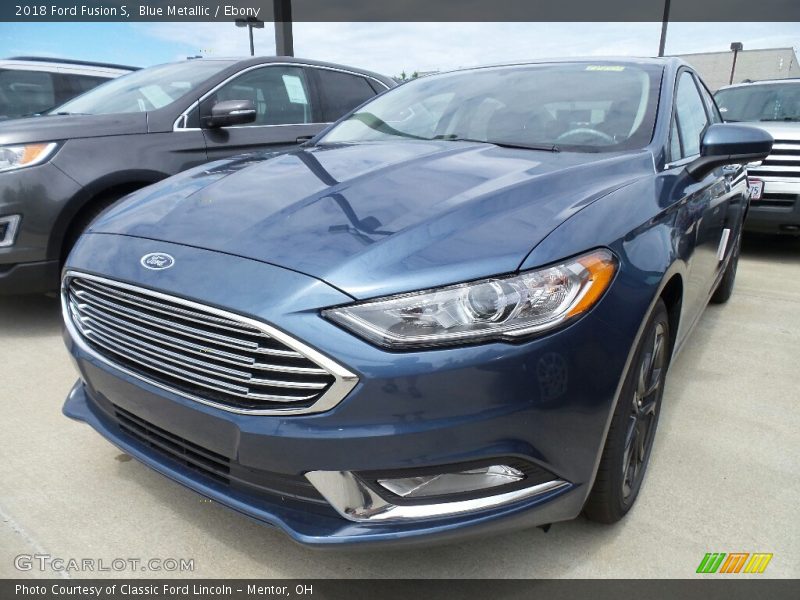 Blue Metallic / Ebony 2018 Ford Fusion S