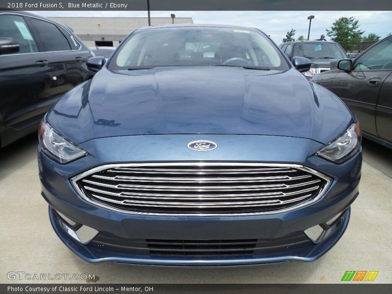 Blue Metallic / Ebony 2018 Ford Fusion S