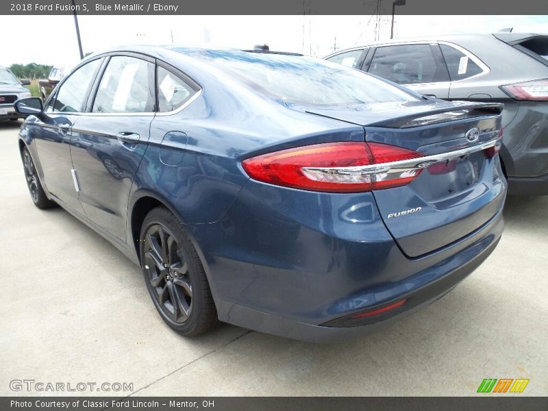 Blue Metallic / Ebony 2018 Ford Fusion S