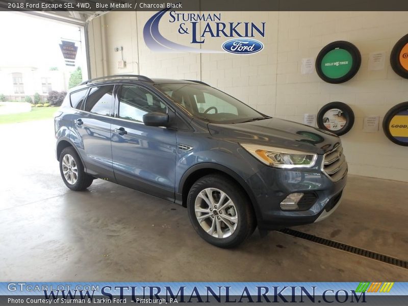 Blue Metallic / Charcoal Black 2018 Ford Escape SEL 4WD