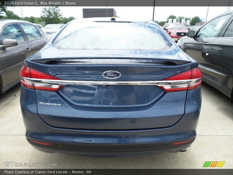 Blue Metallic / Ebony 2018 Ford Fusion S