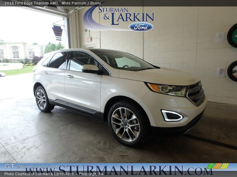 White Platinum / Ebony 2018 Ford Edge Titanium AWD