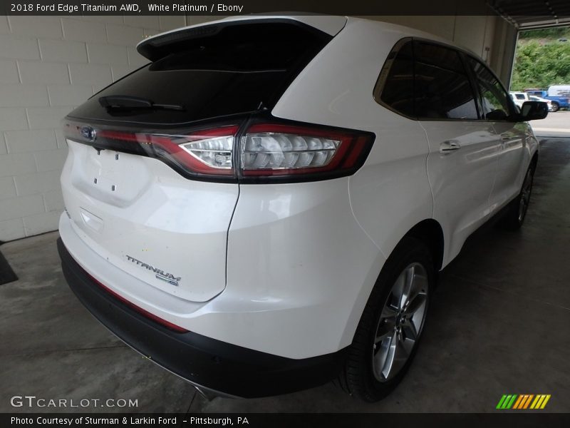 White Platinum / Ebony 2018 Ford Edge Titanium AWD