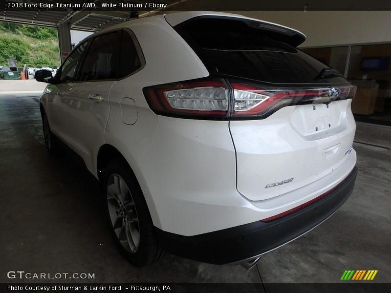 White Platinum / Ebony 2018 Ford Edge Titanium AWD
