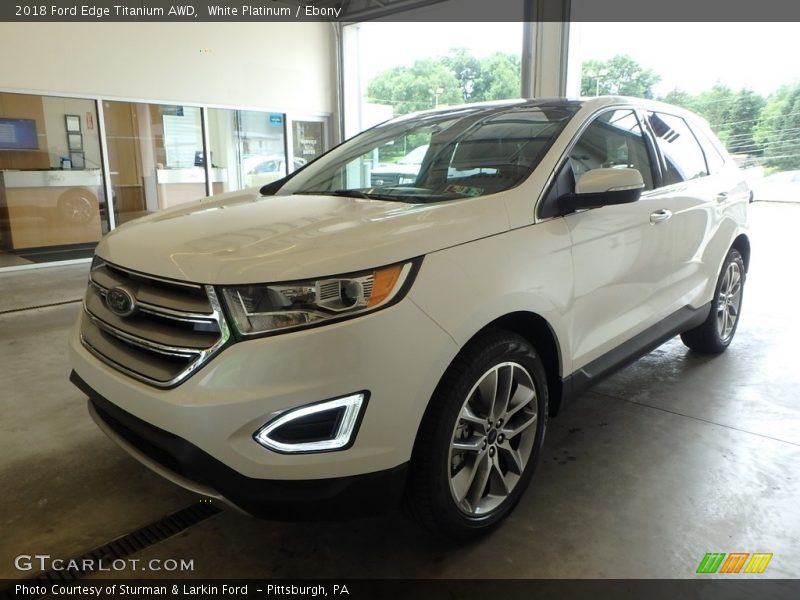 White Platinum / Ebony 2018 Ford Edge Titanium AWD