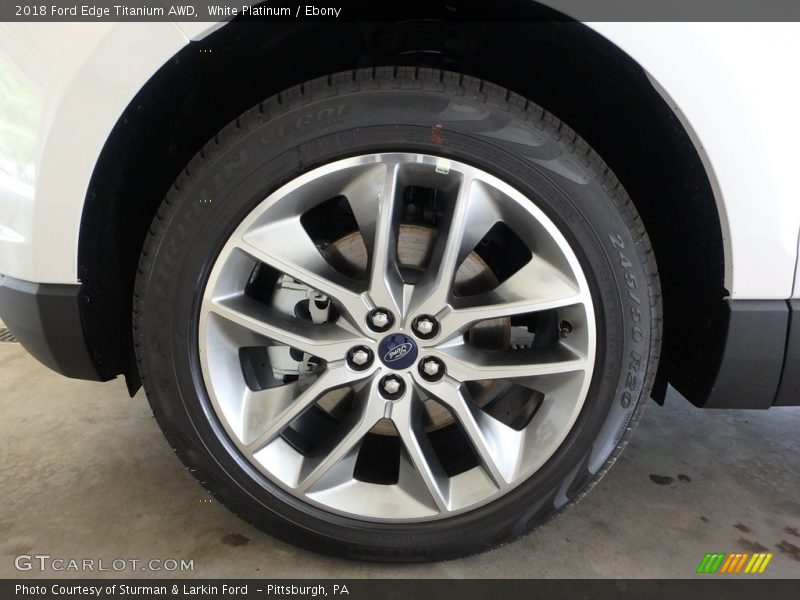 White Platinum / Ebony 2018 Ford Edge Titanium AWD