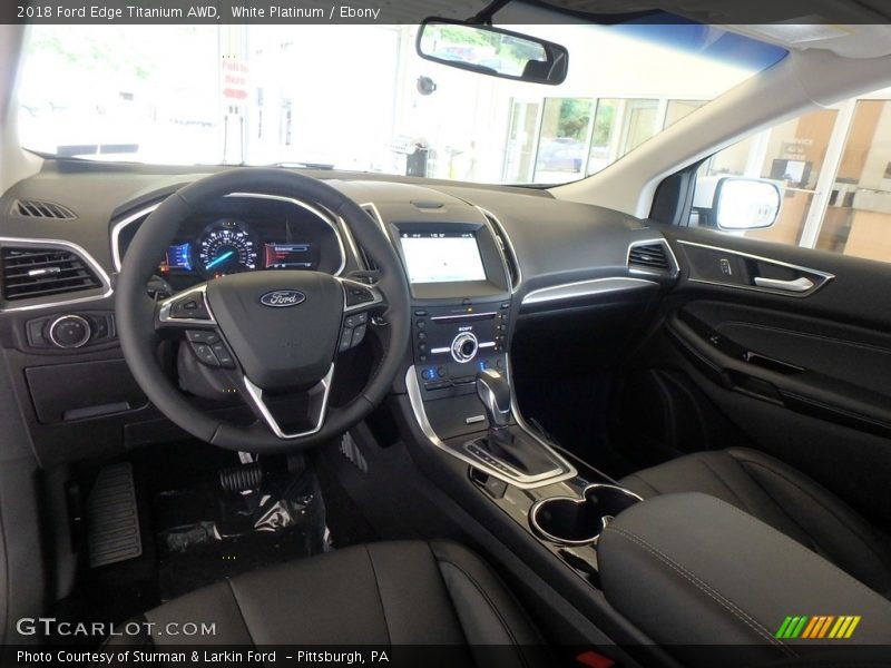 White Platinum / Ebony 2018 Ford Edge Titanium AWD