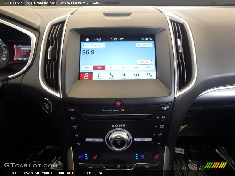 White Platinum / Ebony 2018 Ford Edge Titanium AWD