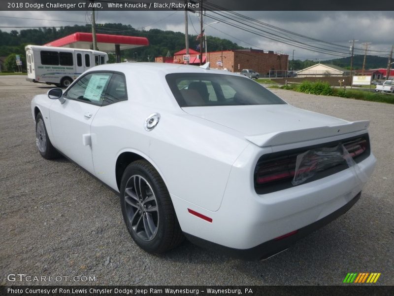 White Knuckle / Black/Ruby Red 2018 Dodge Challenger GT AWD