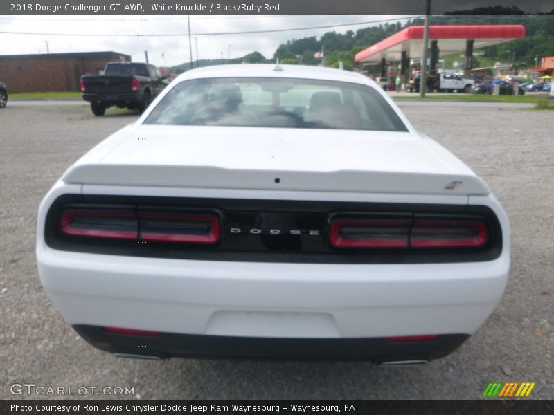 White Knuckle / Black/Ruby Red 2018 Dodge Challenger GT AWD