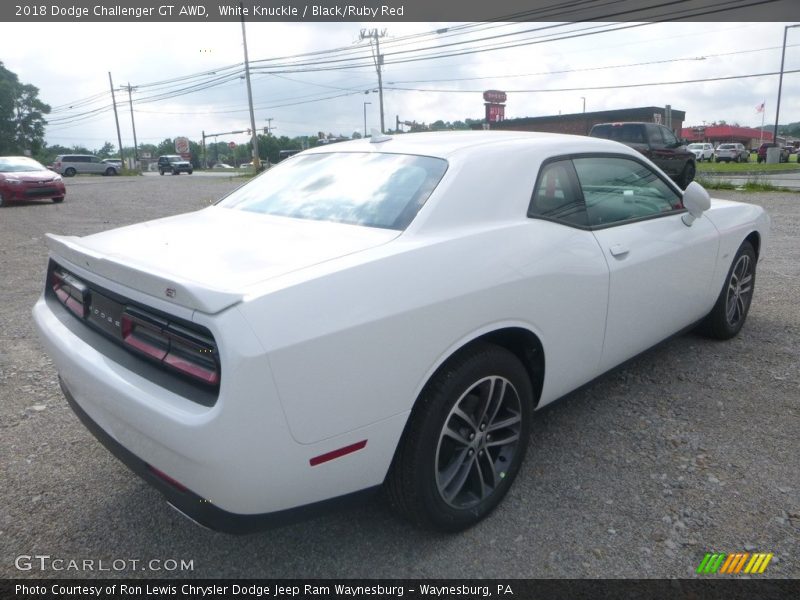 White Knuckle / Black/Ruby Red 2018 Dodge Challenger GT AWD