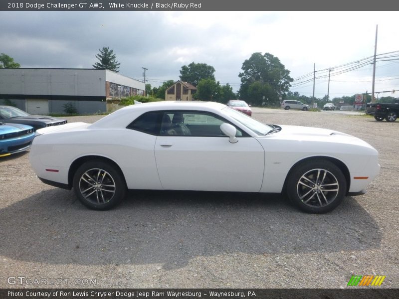 White Knuckle / Black/Ruby Red 2018 Dodge Challenger GT AWD