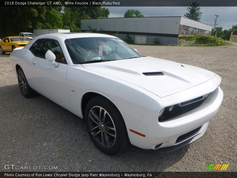 White Knuckle / Black/Ruby Red 2018 Dodge Challenger GT AWD