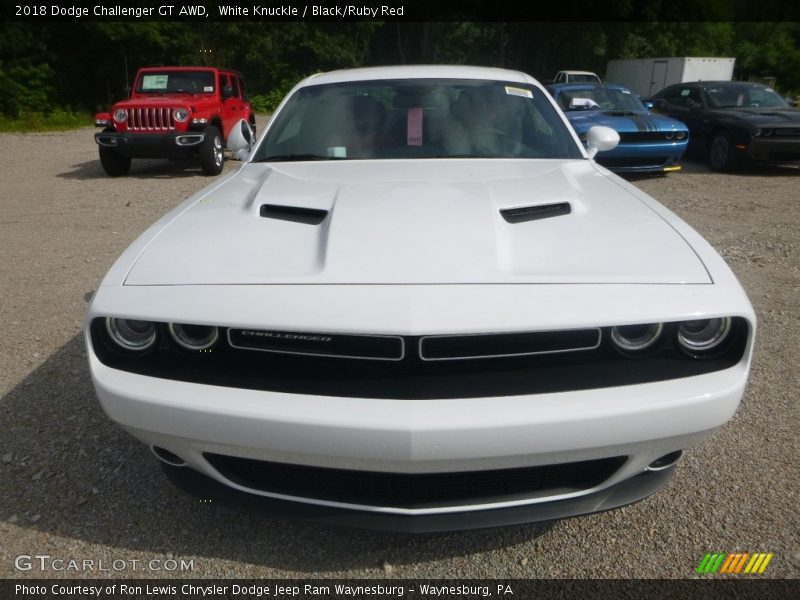 White Knuckle / Black/Ruby Red 2018 Dodge Challenger GT AWD