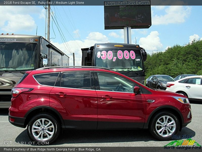 Ruby Red / Medium Light Stone 2018 Ford Escape SE