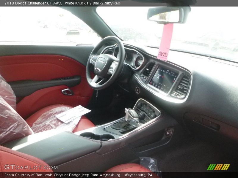 White Knuckle / Black/Ruby Red 2018 Dodge Challenger GT AWD