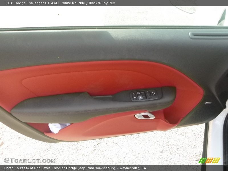 White Knuckle / Black/Ruby Red 2018 Dodge Challenger GT AWD