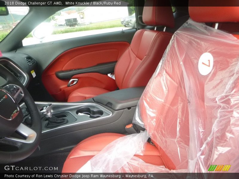 White Knuckle / Black/Ruby Red 2018 Dodge Challenger GT AWD