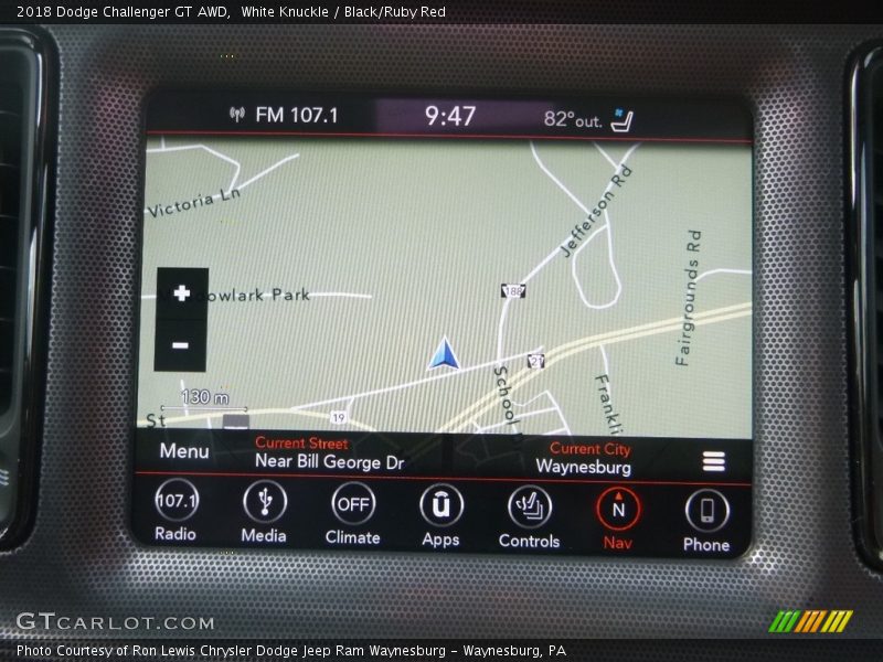 White Knuckle / Black/Ruby Red 2018 Dodge Challenger GT AWD