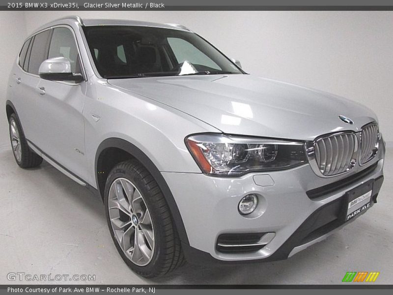 Glacier Silver Metallic / Black 2015 BMW X3 xDrive35i
