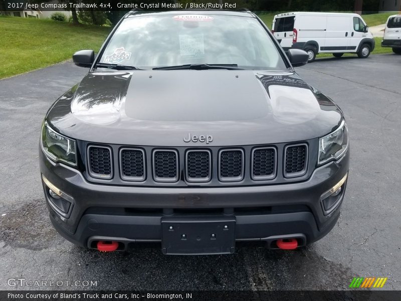 Granite Crystal Metallic / Black/Ruby Red 2017 Jeep Compass Trailhawk 4x4