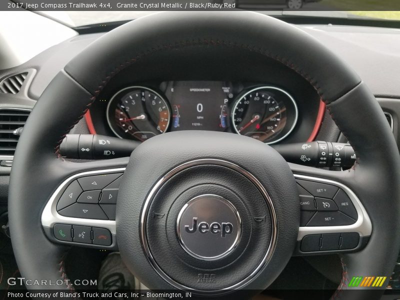 Granite Crystal Metallic / Black/Ruby Red 2017 Jeep Compass Trailhawk 4x4