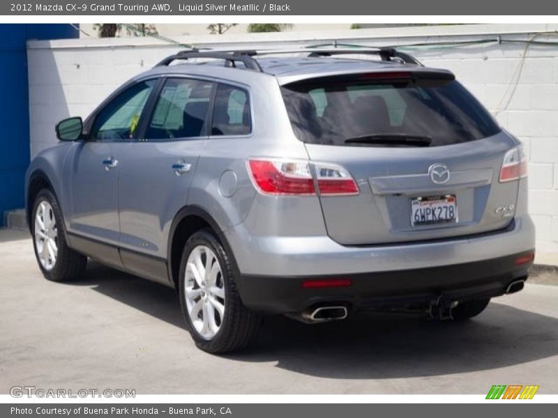 Liquid Silver Meatllic / Black 2012 Mazda CX-9 Grand Touring AWD