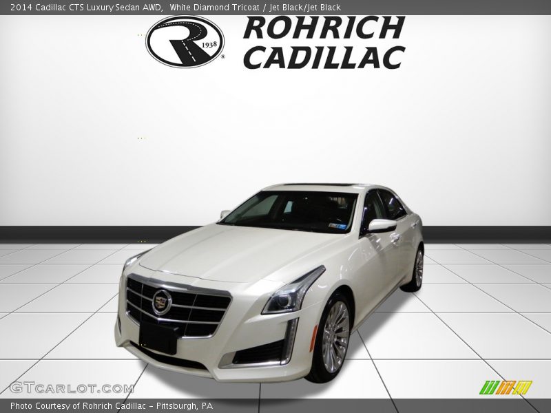 White Diamond Tricoat / Jet Black/Jet Black 2014 Cadillac CTS Luxury Sedan AWD