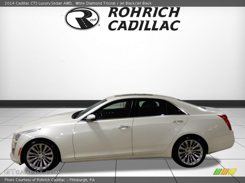 White Diamond Tricoat / Jet Black/Jet Black 2014 Cadillac CTS Luxury Sedan AWD