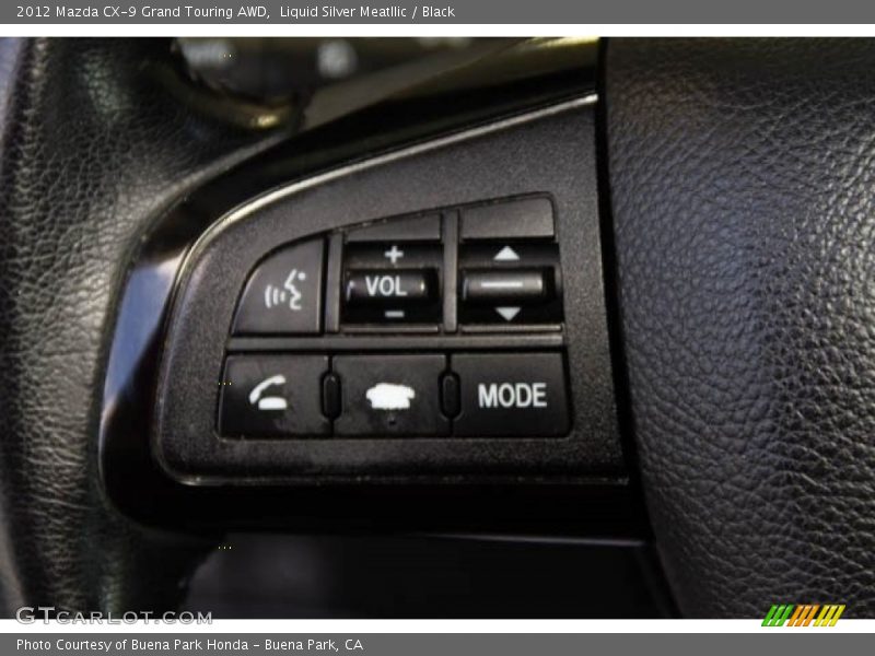 Liquid Silver Meatllic / Black 2012 Mazda CX-9 Grand Touring AWD
