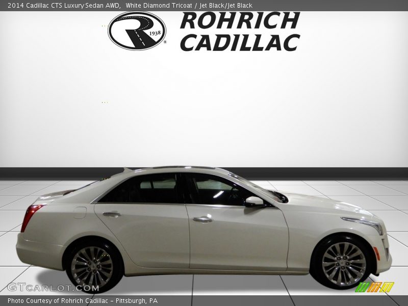 White Diamond Tricoat / Jet Black/Jet Black 2014 Cadillac CTS Luxury Sedan AWD