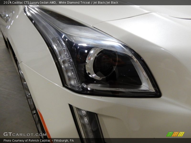 White Diamond Tricoat / Jet Black/Jet Black 2014 Cadillac CTS Luxury Sedan AWD