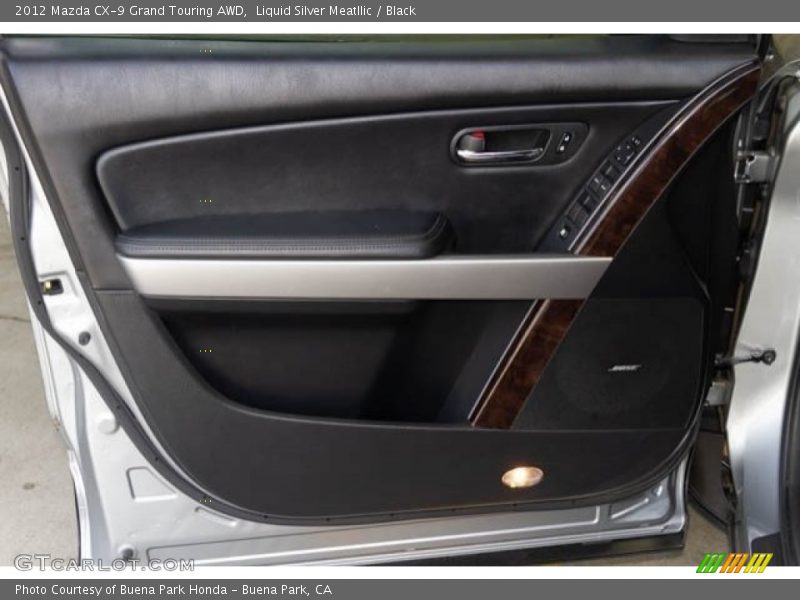 Liquid Silver Meatllic / Black 2012 Mazda CX-9 Grand Touring AWD