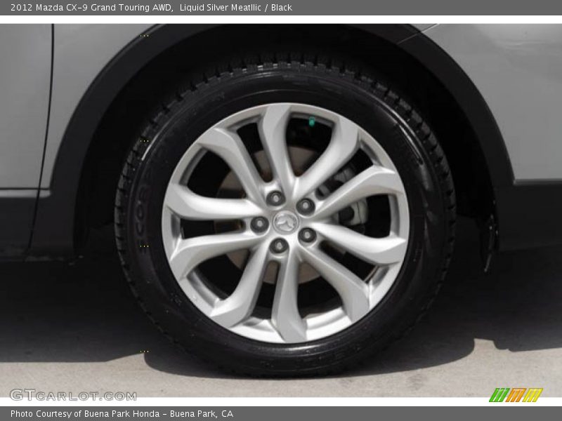 Liquid Silver Meatllic / Black 2012 Mazda CX-9 Grand Touring AWD