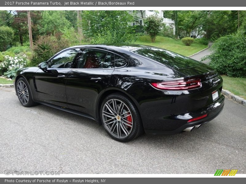 Jet Black Metallic / Black/Bordeaux Red 2017 Porsche Panamera Turbo