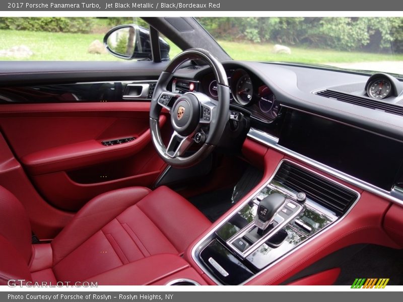 Jet Black Metallic / Black/Bordeaux Red 2017 Porsche Panamera Turbo