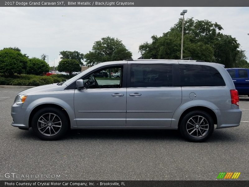 Billet Metallic / Black/Light Graystone 2017 Dodge Grand Caravan SXT