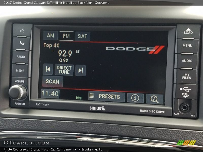 Billet Metallic / Black/Light Graystone 2017 Dodge Grand Caravan SXT
