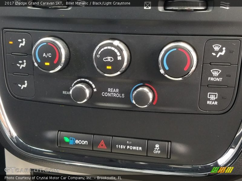Billet Metallic / Black/Light Graystone 2017 Dodge Grand Caravan SXT