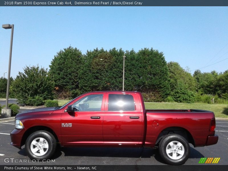 Delmonico Red Pearl / Black/Diesel Gray 2018 Ram 1500 Express Crew Cab 4x4